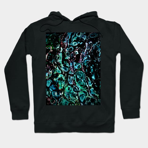 Acrylic abstract pour Hoodie by baksuart